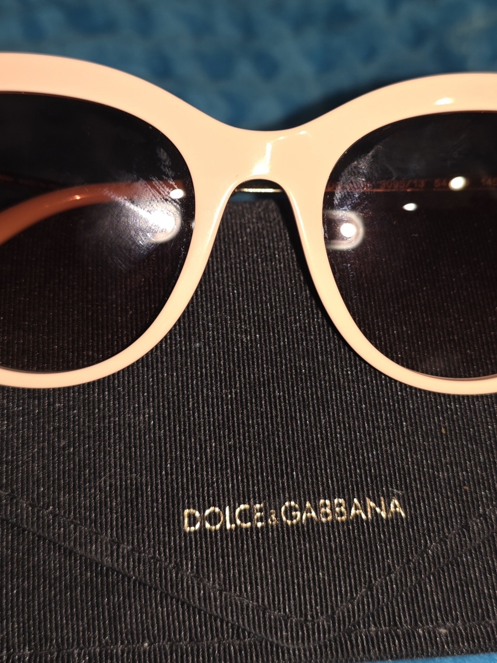 Dolce & Gabbana DG4408 3095/13 Pink Beige Cat-Eye Sunglasses Brown Gradient 54mm
